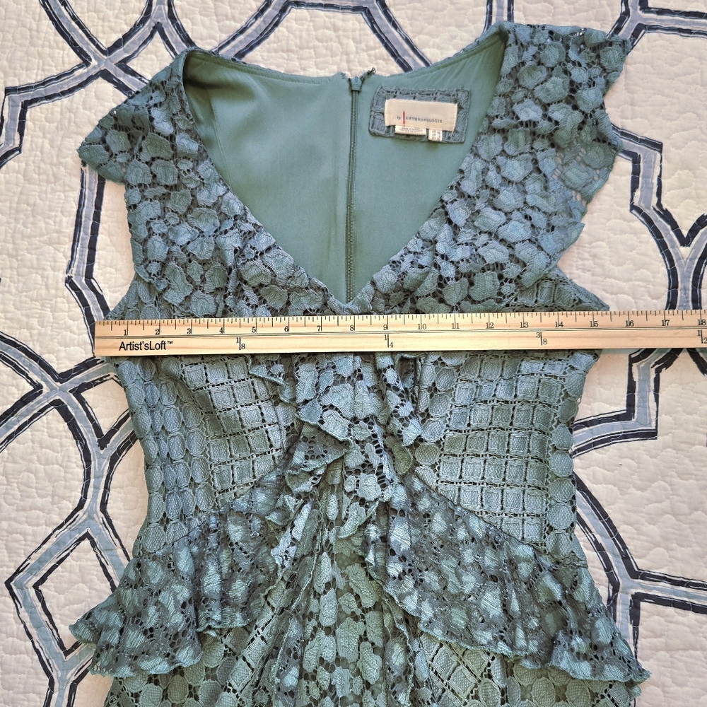 Anthropologie Sleeveless Lace Ruffle Dress - Picture 13 of 16